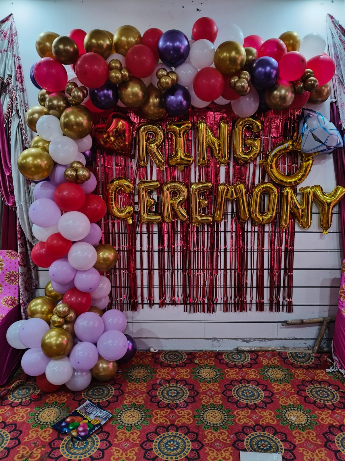 Ring ceremony decoration